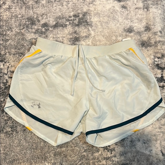 Under Armour Pants - Under Armour Grey and Yellow Athletic Shorts, Women’s Size XS